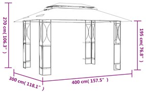 ΚΙΟΣΚΙ ΜΕ ΟΡΟΦΗ ΑΝΘΡΑΚΙ 400 X 300 X 270 ΕΚ. ΑΠΟ ΑΤΣΑΛΙ 360142