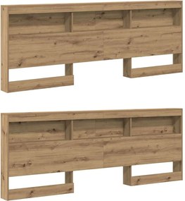 vidaXL Κεφαλάρι Αποθήκης με ράφι Artisan Oak 200 cm Επεξεργασμένο ξύλο
