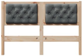 vidaXL Κεφαλάρι Άλλο Καφέ και σκούρο γκρι 135 cm Μασίφ ξύλο πεύκου