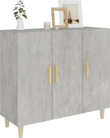 vidaXL Ντουλάπι Γκρι Σκυροδέματος 90x34x80 εκ. Επεξεργασμένο Ξύλο