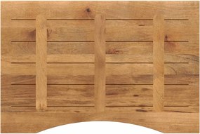 vidaXL Επιφάνεια Γραφείου Καμπύλη 90x60x2,5 εκ Μασίφ Ακατ. Μάνγκο