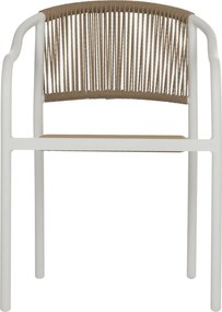 ΠΟΛΥΘΡΟΝΑ ΑΛΟΥΜΙΝΙΟΥ ΛΕΥΚΟ ΜΕ PE RATTAN WICKER HM5856.01 57x63x80Yεκ.