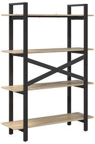 vidaXL Ράφι Βιβλίων Δρύς Sonoma 100 x 33,5 x 140 εκ Επεξεργασμένο ξύλο
