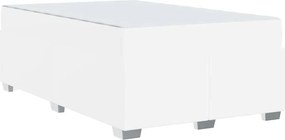 vidaXL Σκελετός Κρεβατιού με στρώμα Λευκό 120 x 200 cm ύφασμα