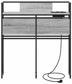 vidaXL Κεφαλάρι Αποθήκης Γκρι sonoma 75 cm Επεξεργασμένο ξύλο