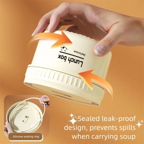 Σετ 3 Δοχεία Φαγητού Inox 1540ml σε Θερμική Τσάντα