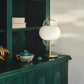 Επιτραπέζιο Φωτιστικό Shahin Table Ø23cm Χρυσό και Οπάλ