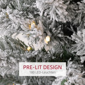 Χριστουγεννιάτικο Δέντρο 210cm LED String Lights Τεχνητή Αλυσίδα Επιβραδυντική Φλόγα Μεταλλική Βάση Πράσινη