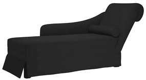 vidaXL Σαλόνι πολυθρόνας με μαξιλάρι και δεξί μπράτσο Μαύρο βελούδο