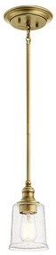 Κρεμαστό Φωτιστικό Οροφής 1xE27 Waverly Elstead Lighting-KL-WAVERLY-MP-NBR-Ορείχαλκος KL-WAVERLY-MP-NBR