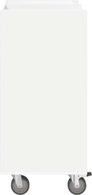 vidaXL Ντουλάπι Γκολφ με τροχούς Μονόχρωμο Λευκό 65 x 45 x 98 εκ