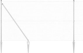 vidaXL Στύλος Περιφράξεων Ασημί 50 x 1,5 μ (25 x 25 mm δίχτυ) Ατσάλι