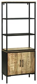 vidaXL Highboard Καφέ 70 x 35 x 180 εκ. Μασίφ ξύλο μάνγκο