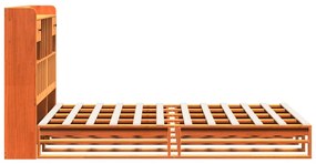 vidaXL Κρεβάτι Βιβλιοθήκη Χωρίς Στρώμα 140x190 εκ Μασίφ Ξύλο Πεύκου