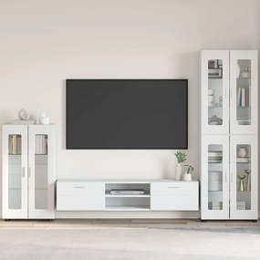 vidaXL Πλαϊνό γραφείο με ράφι με πόρτα FLORIN Λευκό 55,5 x 29 x 100 εκ