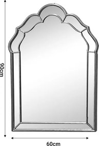 Καθρέπτης Xoton Inart χρυσό μέταλλο 60x3x90εκ