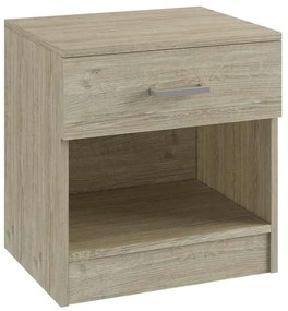 DEVON Κομοδίνο με 1 Συρτάρι, Απόχρωση Sonoma 45x35x47cm