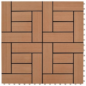 vidaXL Πλακάκια Deck 22 τεμ. Καφέ 30 x 30 εκ. 2 μ² από WPC