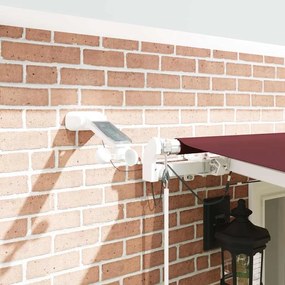 vidaXL Τέντα Πτυσσόμενη Αυτόματη με LED Μπορντό 600x300 εκ.