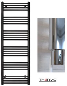 Thermo ALTO Θερμαινόμενη πετσετοκρεμάστρα από Mild Steel με ηλεκτρική λειτουργία 150x50cm Black