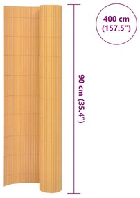 vidaXL Περίφραξη Κήπου Διπλής Όψης Κίτρινη 90 x 400 εκ.