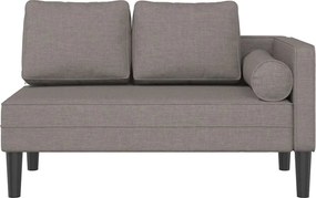 vidaXL Ανάκλιντρο Taupe Υφασμάτινο με Μαξιλάρια