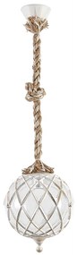 Φωτιστικό Οροφής Μονόφωτο Heronia Helios 31-1109 Rope/White/Gold