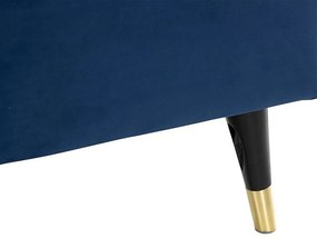Ανάκλινδρο Augusta 145, Μπλε, 77x68x150cm, Ταπισερί, Πόδια: Ξύλο, Μέταλλο | Epipla1.gr