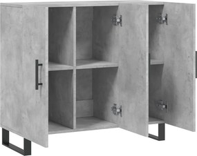 vidaXL Ντουλάπι Γκρι Σκυροδέματος 90x34x80 εκ. Επεξεργασμένο Ξύλο