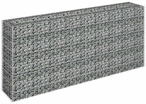 vidaXL Συρματοκιβώτιο-Γλάστρα Υπερυψωμένη 180x30x90 εκ. Γαλβ. Χάλυβας