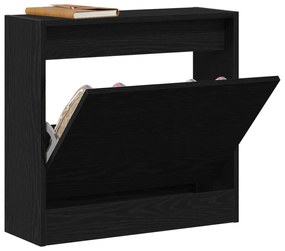 vidaXL Ντουλάπα Παπουτσιών  Μαύρο Δρυς 60x21x57 εκ Επεξεργασμένο Ξύλο