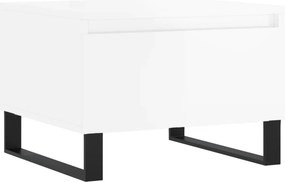 vidaXL Τραπεζάκια Σαλονιού 2 τεμ. Γυαλ. Λευκό 50x46x35 εκ. Επεξ. Ξύλο