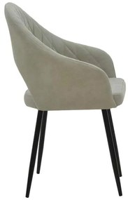 Πολυθρόνα Macie pakoworld ύφασμα antique γκρι-μαύρο 58x50x85εκ