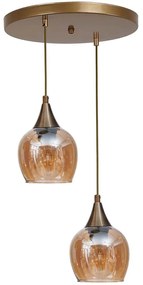 Φωτιστικό Οροφής 534LUN6152 Φ25x80cm 2xE27 40W Honey-Gold Opviq
