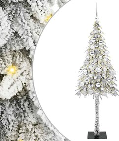 vidaXL Χριστουγεννιάτικο Δέντρο με 300 LED Λευκό 180 cm ΠΕ και Ατσάλι