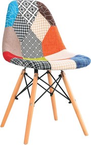 Καρέκλα ArteLibre KEET Patchwork Ύφασμα/Ξύλο 47x53x82cm