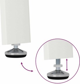 vidaXL 110 x 55 x 75 cm Στερεό Ξύλο Ακακίας Φυσικό και Λευκό