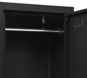 VidaXL Φοριαμός Μαύρος 38 x 45 x 180 εκ. Ατσάλινος