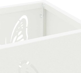vidaXL Βάση ομπρέλας βροχής Λευκό 15,5 x 15,5 x 49 εκ Ατσάλι