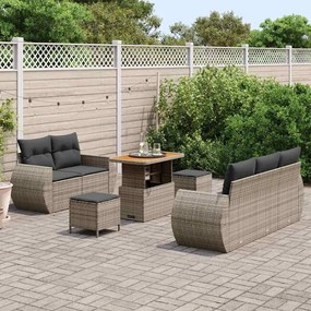 vidaXL Σετ Καναπέ Κήπου 8 pcs Γκρι συνθετικό ρατάν