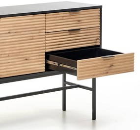 MURANO KM-1 chest, color: artisan oak/black DIOMMI V-PL-MURANO-KM-1