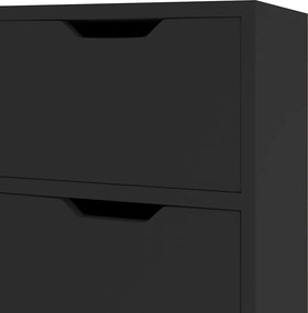 vidaXL Μπουφές Μαύρος 90x30x72 εκ. από Επεξεργασμένο Ξύλο