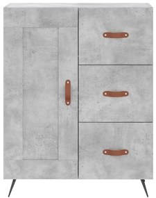 vidaXL Ντουλάπι Γκρι Σκυροδέματος 69,5x34x90 εκ. Επεξεργασμένο Ξύλο