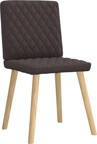 vidaXL Καρέκλες Τραπεζαρίας 6 τεμ. Σκούρο Καφέ Υφασμάτινες