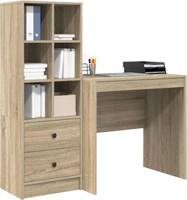 vidaXL Γραφείο με συρτάρι 2 pcs Δρύς Sonoma