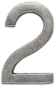 Roline 460 Πινακίδα με Αριθμό 2 από Ορείχαλκο Old Silver 55mm