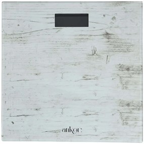 Ζυγαριά Ψηφιακή 840489 30x30x2,5cm Wood Effect White Ankor