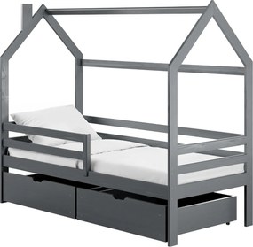 Κρεβάτι Σπιτάκι Montessori LILA 80x160 graphite