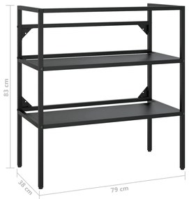 vidaXL Έπιπλο Μπάνιου Μαύρο 79 x 38 x 83 εκ. Σιδερένιο