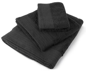 Πετσέτες Σετ 3τμχ Πενιέ Black DimCol Towels Set 100% Βαμβάκι